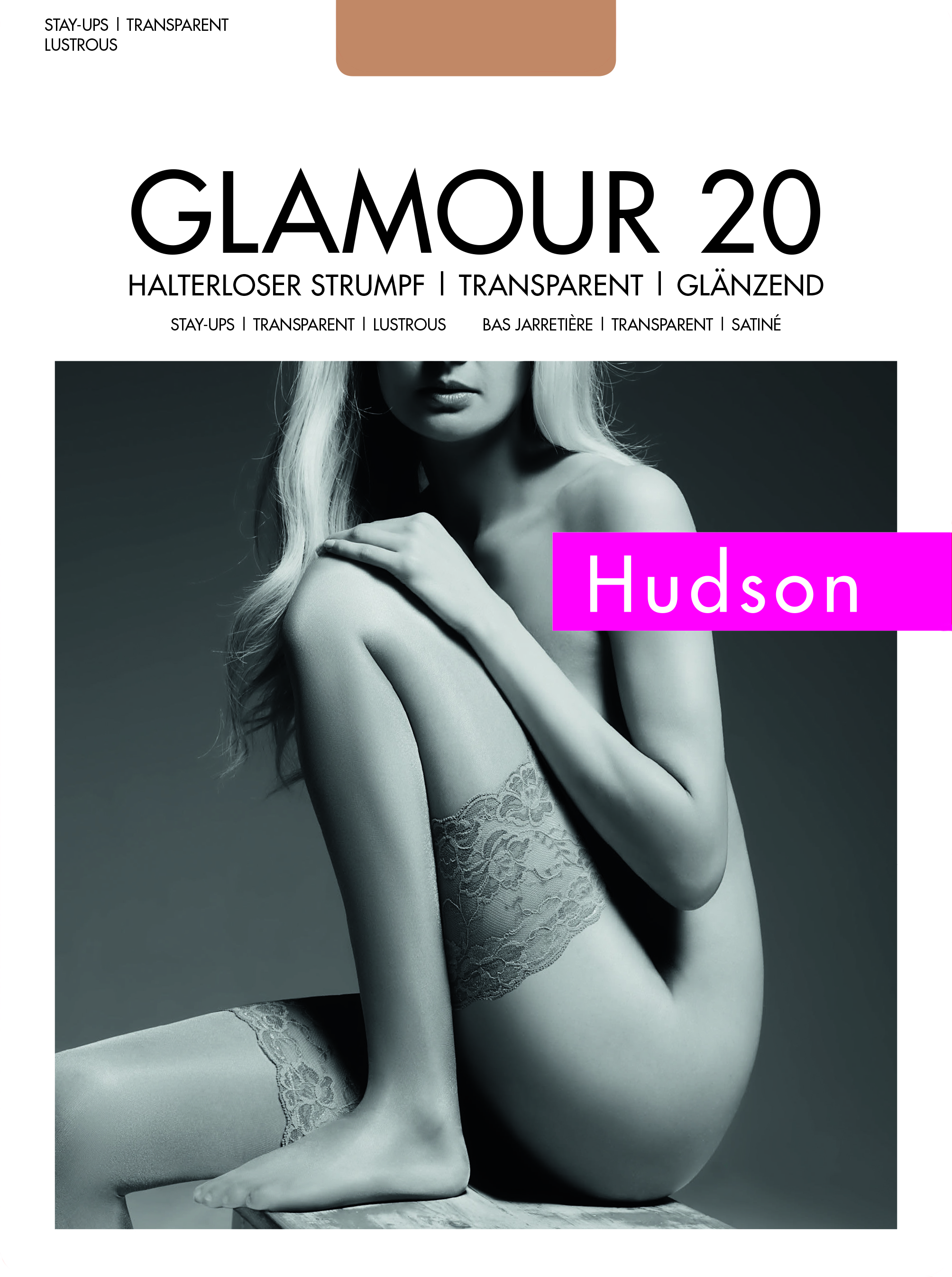 Hudson Glamour 20 Halterloser Strumpf (3er Pack)