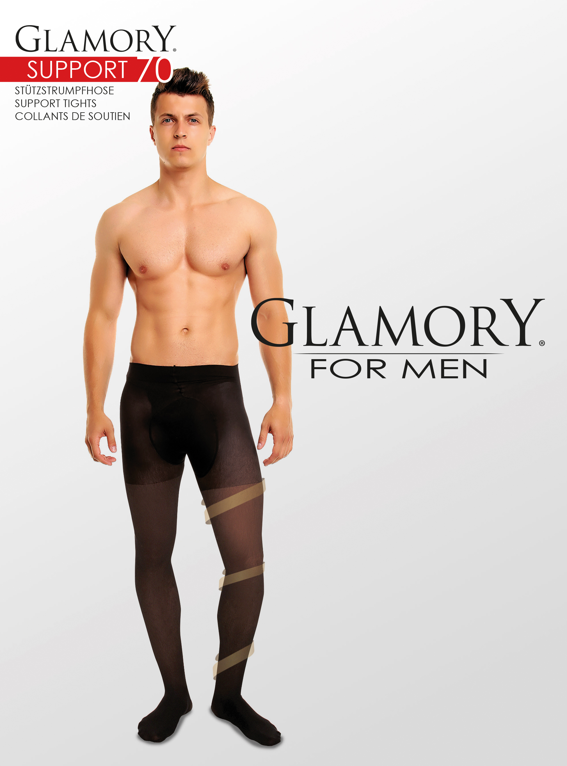 Glamory Support 70 Herrenstützstrumpfhose (3er Pack)